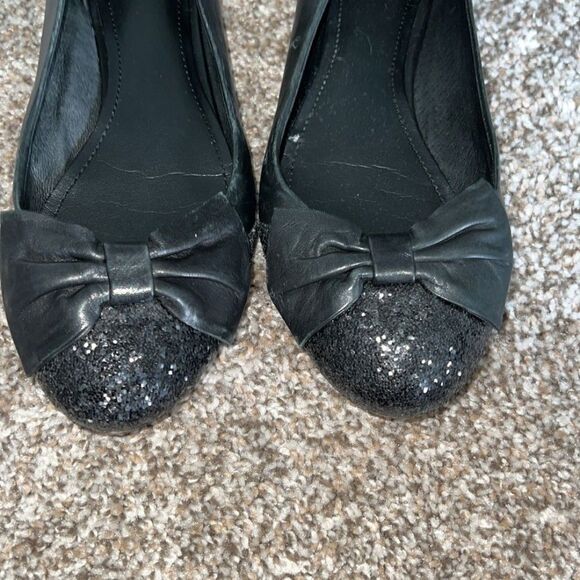 Vince Camuto glitter black ballet flats - Picture 3 of 8